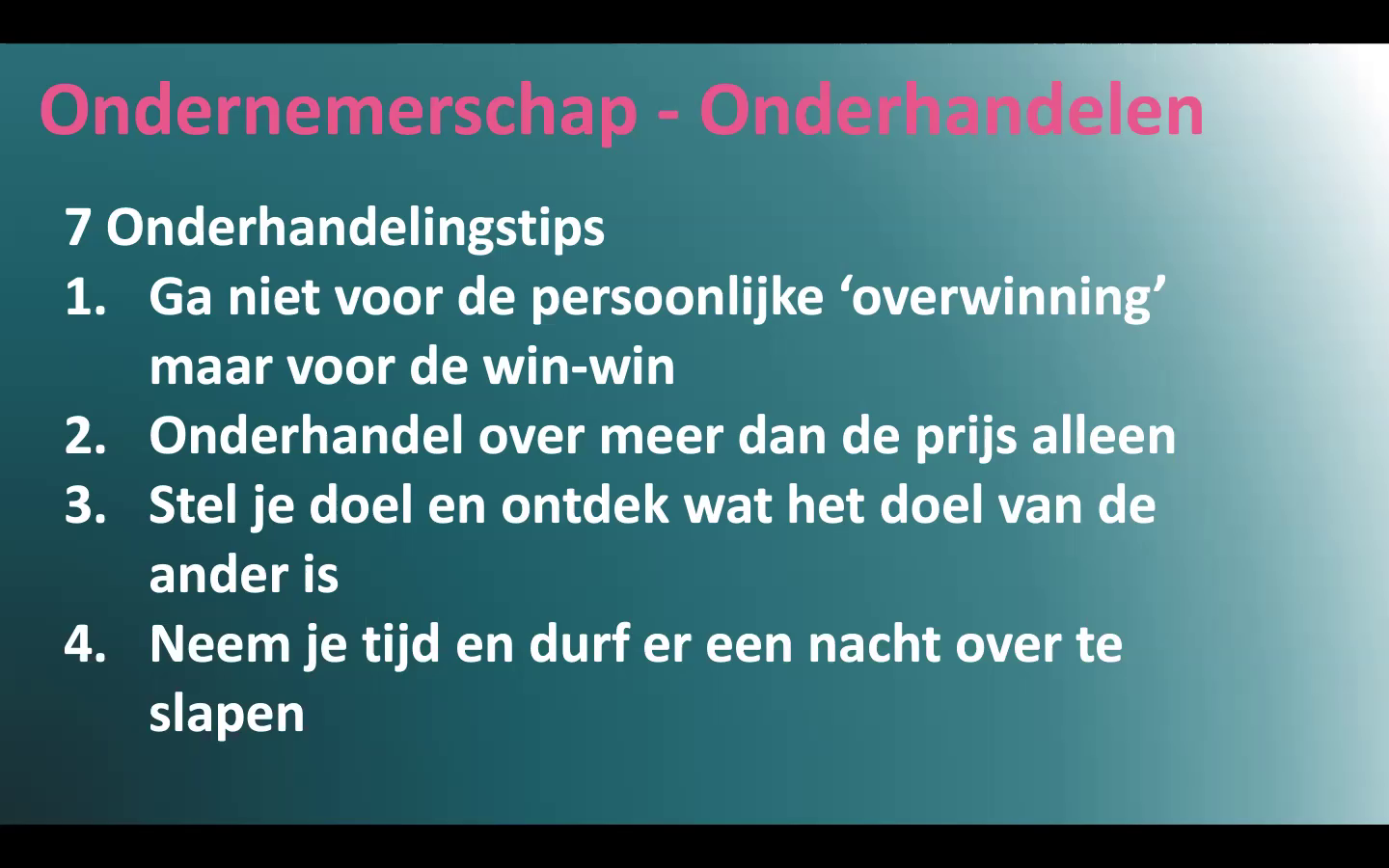 2022 08 25 Ondernemerschap Onderhandelen screenshot