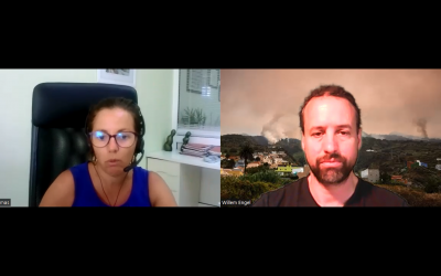 Willem in gesprek met Christina Armas over de branden op Tenerife