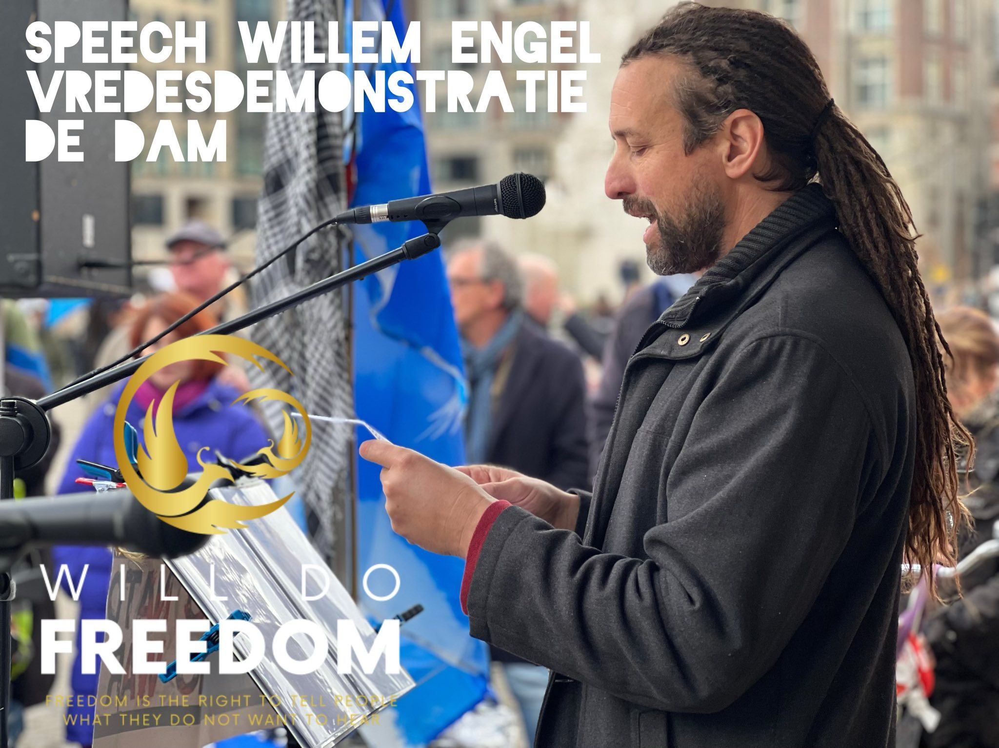 2024 02 27 WillDoFreedom Speech Willem Engel Vredesdemonstratie De Dam