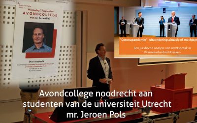 Avondcollege Noodrecht-Universiteit Utrecht – mr. Jeroen Pols