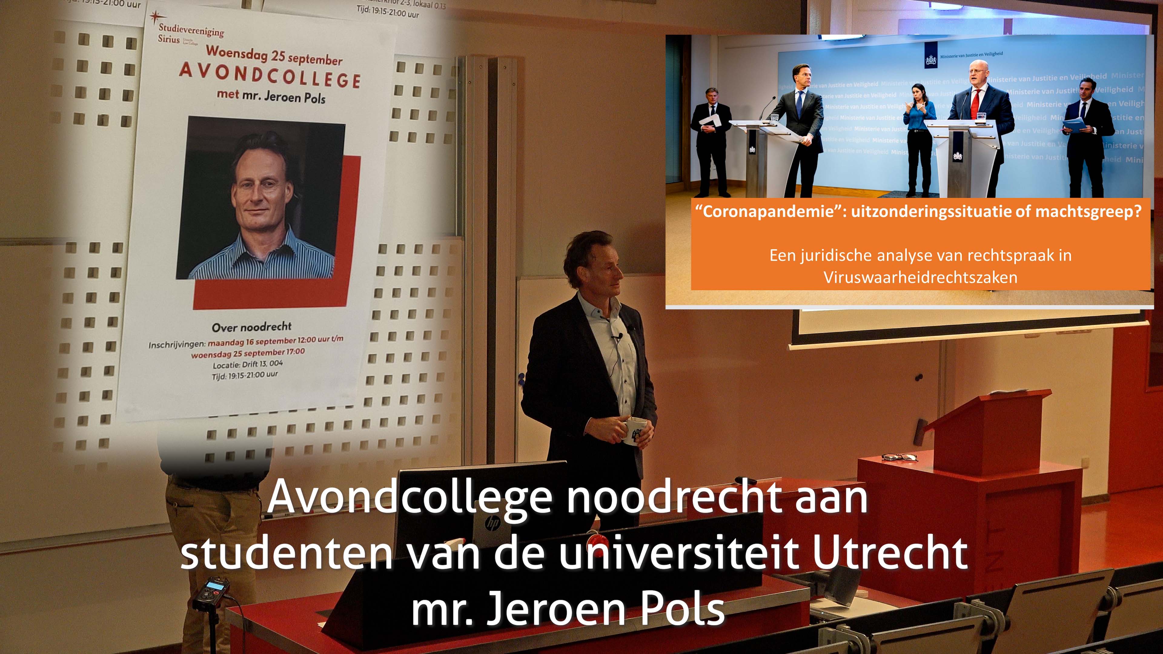 2024 09 30 Avondcollege Noodrecht Universiteit Utrecht mr. Jeroen Pols