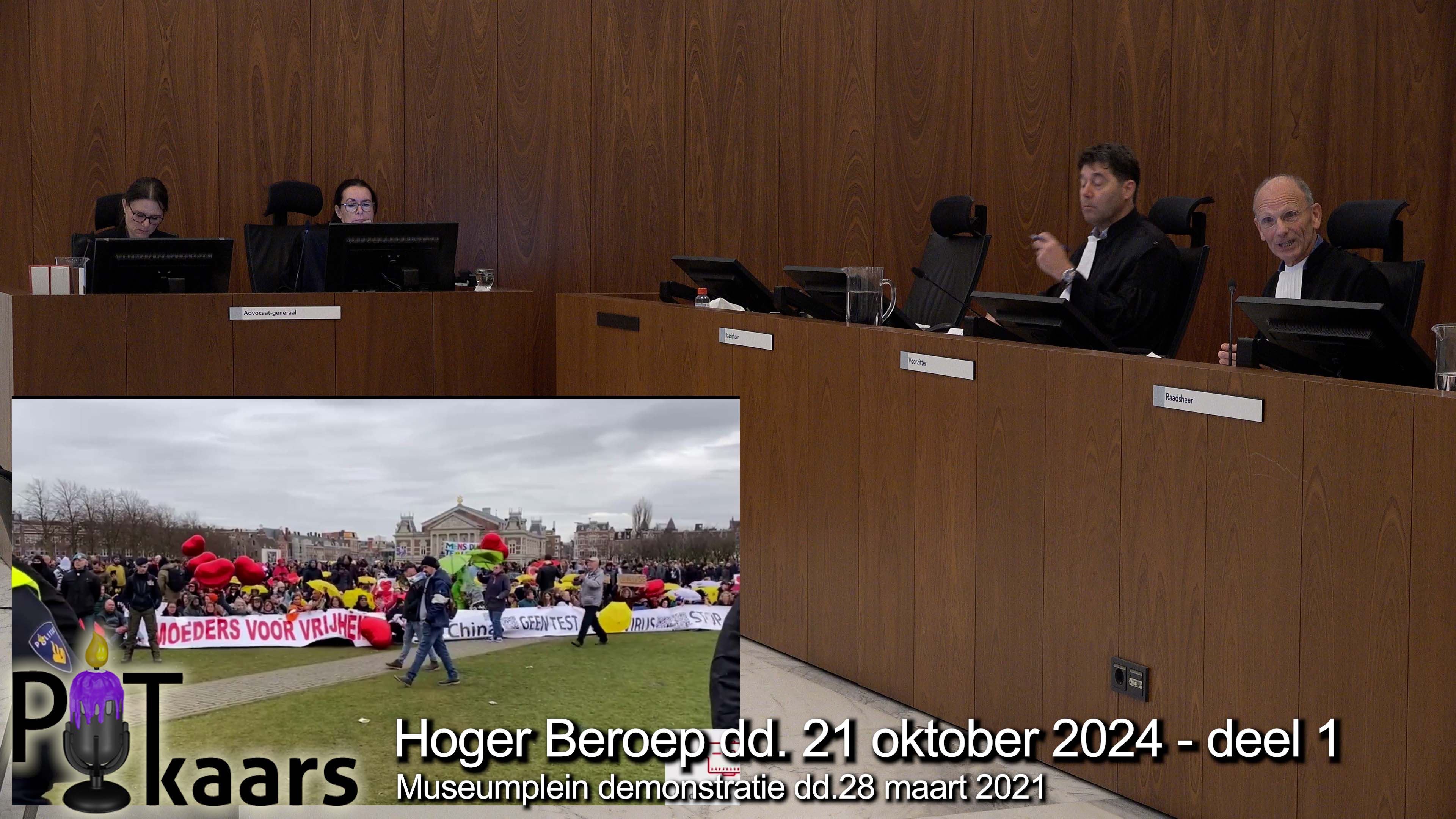 2024 11 02 Hoger Beroep Museumplein Demonstranten Amsterdam dd. 28 maart 2021 21 oktober 2024 Deel 1