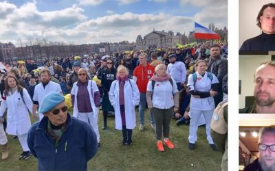 Journaal met Willem en Jeroen en Dennis Spaanstra met als hoofdonderwerp: demonstraties
