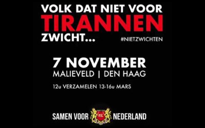 Willem doet een oproep voor manifestatie op het Malieveld op 7 november