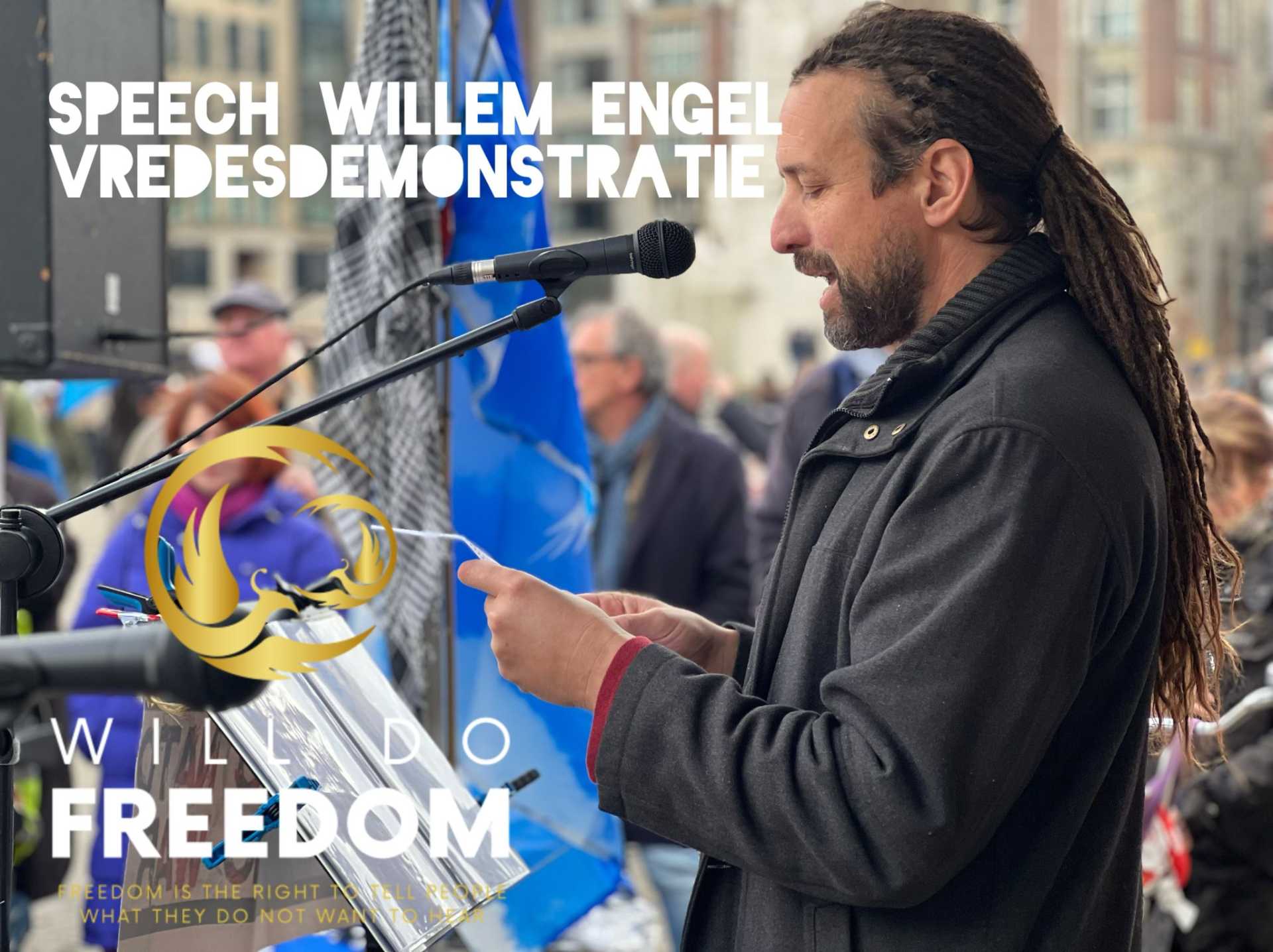 2025 02 23 Willdofreedom Speech Willem Engel Vredesdemonstratie Centraal Station Amsterdam